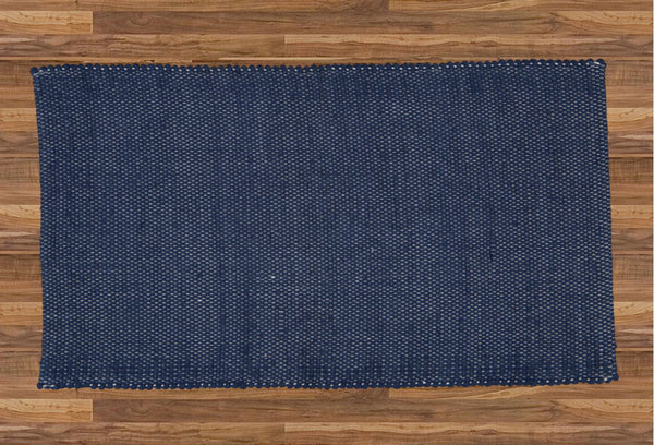 Placemat and Table Runners Dhurrie Tabby Navy