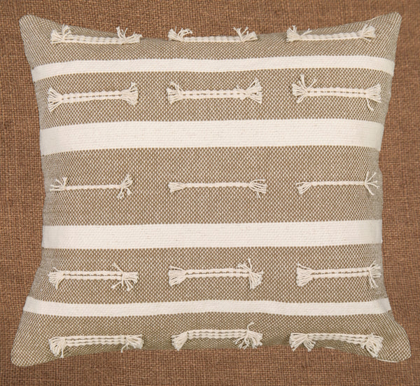 Hand woven scatter cushion cover 60 x 60cm - Boho Pattern Natural on various colours