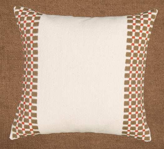 Hand woven scatter cushion cover  60 x 60cm - Damier pattern