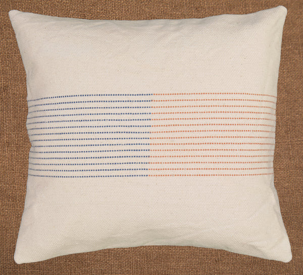 Hand woven scatter cushion cover  60 x 60cm - Mxed colour stripes