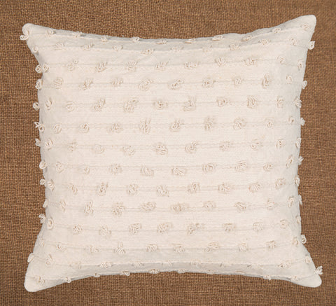 Hand woven scatter cushion cover  60 x 60cm - Natural bobbles