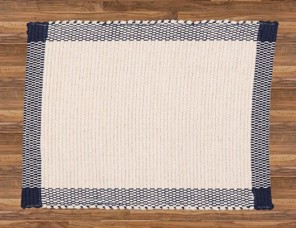 Placemat and Runners in Pebble Weave. Natural with Jute Border.
