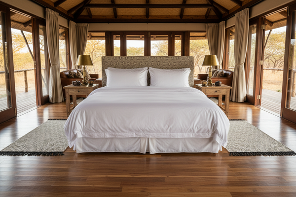 Cotton Dhurrie bedside rugs only - African lodge