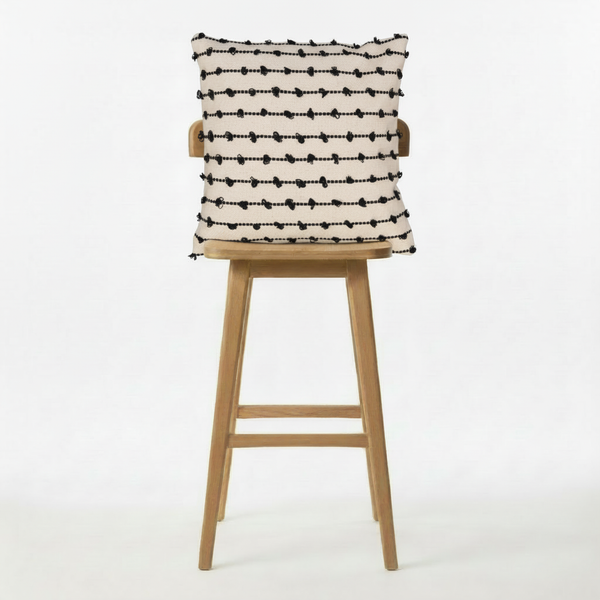 SCU010 Black bobbles cushion cover