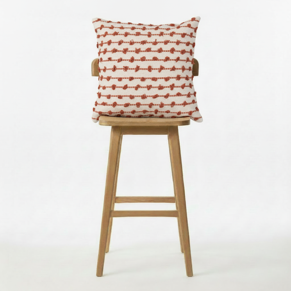 SCU010 Terracotta bobbles cushion cover