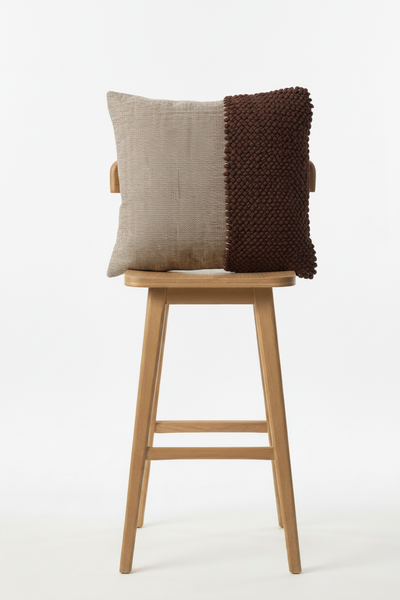 SCU030 chocolate brown cushion cover on full bar stool