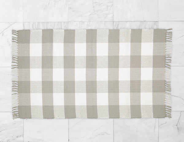 Dhurrie Tabby Grey and White Checks - Amelia Jackson Industries South Africa