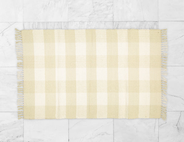 Dhurrie Tabby Natural and Taupe Checks - Amelia Jackson Industries South Africa
