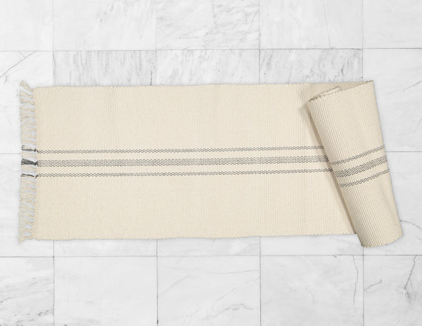 Table Runner, Natural with Charcoal Stripe - Amelia Jackson Industries South Africa