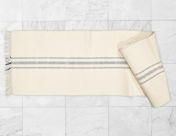 Table Runner, Natural with Navy Stripe - Amelia Jackson Industries South Africa