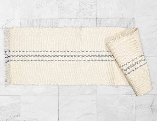 Table Runner, Natural with Navy Stripe - Amelia Jackson Industries South Africa
