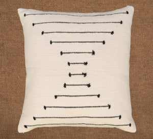 Hand woven scatter cushion cover  60 x 60cm - Black Chevron Pattern