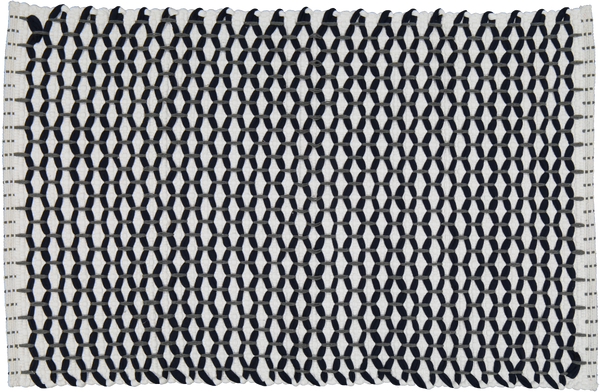 Bathmat Lattice Weave White with a Navy or a Grey "Lattice" - Amelia Jackson Industries South Africa