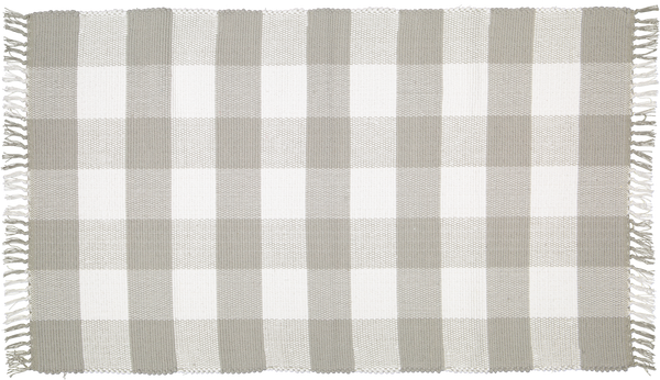 Dhurrie Tabby Grey and White Checks - Amelia Jackson Industries South Africa