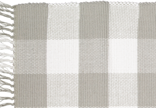 Dhurrie Tabby Grey and White Checks - Amelia Jackson Industries South Africa