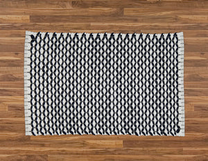 Bathmat Lattice Weave White with a Navy or a Grey "Lattice" - Amelia Jackson Industries South Africa