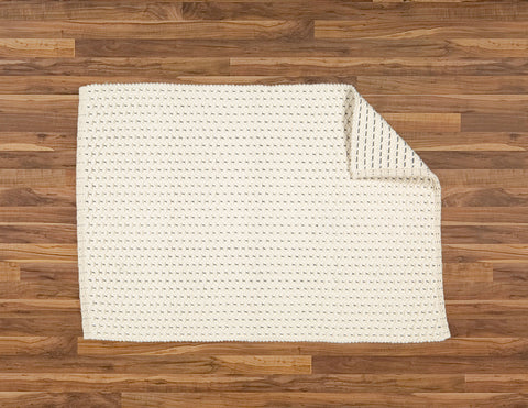 Fancy Twill Rug, Natural with Charcoal Pinstripe - Amelia Jackson Industries South Africa