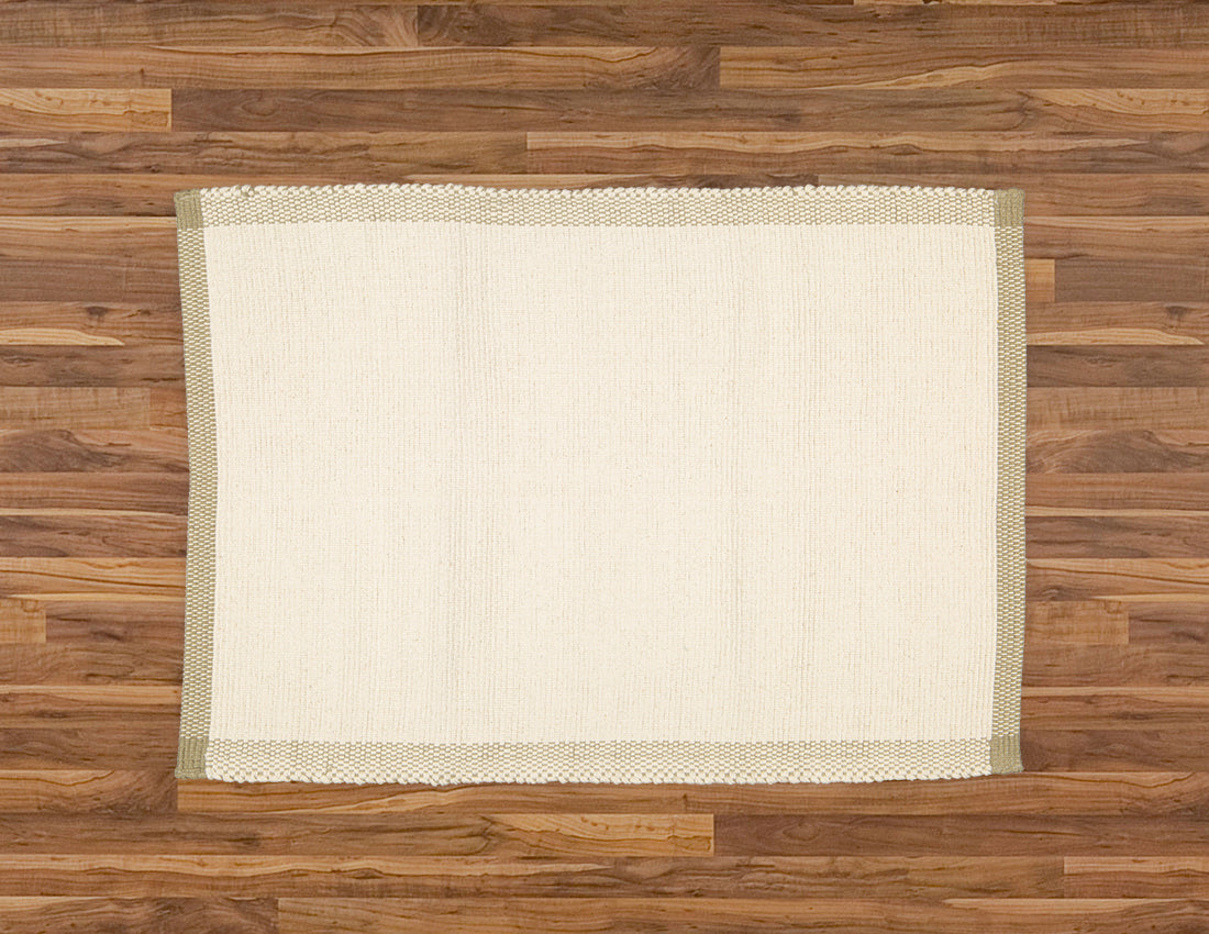 Bathmat Pebble Weave, Natural with a Jute Border - Amelia Jackson Industries South Africa