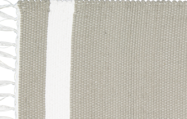 Cotton Dhurrie Tabby in Grey with White Band - Amelia Jackson Industries South Africa