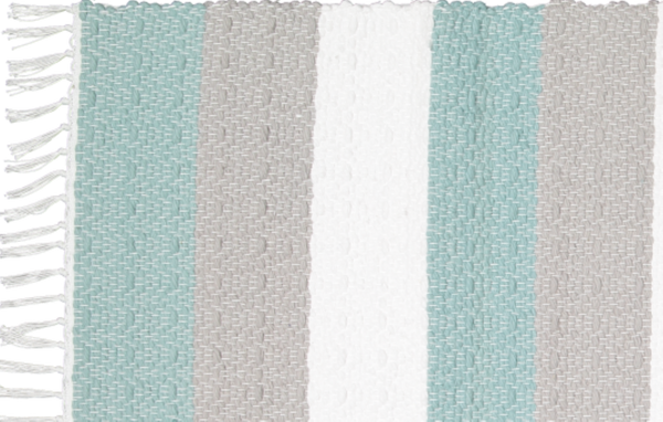 Dhurrie Twill Namib Duck Egg, Grey and White - Amelia Jackson Industries South Africa