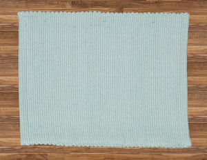 Placemat and Table Runners Dhurrie Tabby Duck Egg