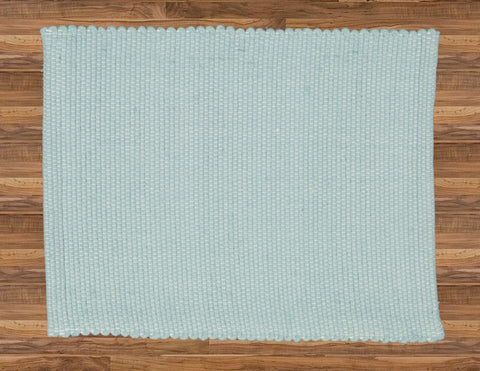 Placemat and Table Runners Dhurrie Tabby Duck Egg