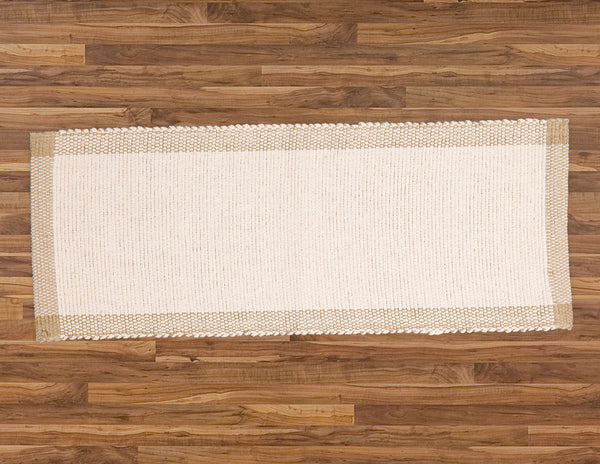 Placemat and Runners in Pebble Weave. Natural with Jute Border. - Amelia Jackson Industries South Africa