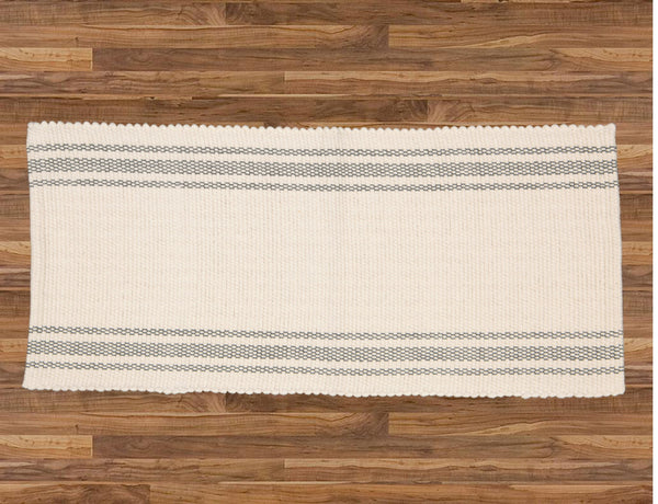 Placemat Natural with Charcoal Stripes.