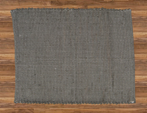 Placemat and Table Runners Dhurrie Tabby Charcoal