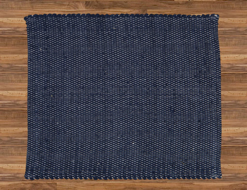Placemat and Table Runners Dhurrie Tabby Navy