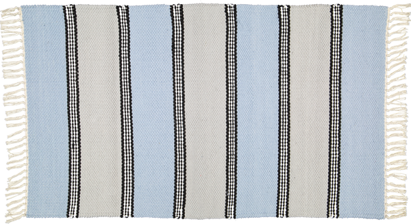 Plush Rug Option 2 HK Blue and Grey with Black Stripes - Amelia Jackson Industries South Africa